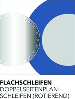 Pictograma Retificação de superfície de disco duplo (rotativo)